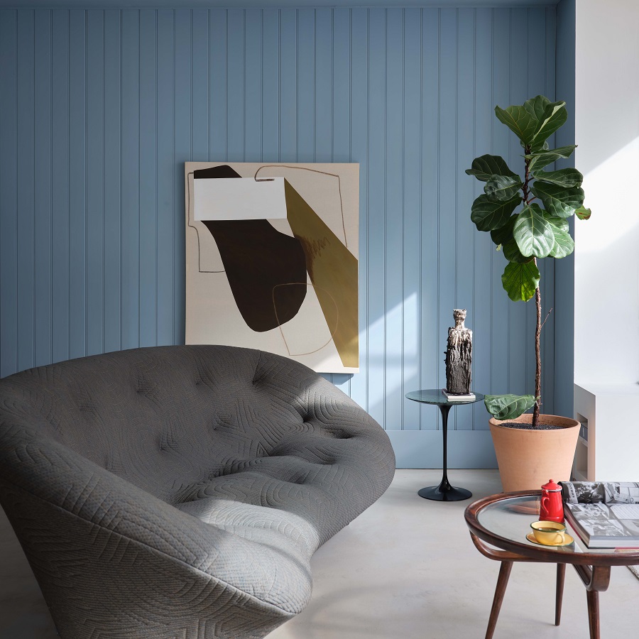 peinture Farrow and Ball 307 Kittiwake sofa ligne roset