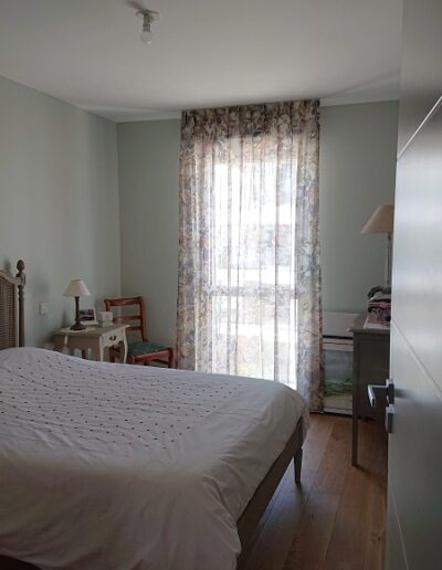 Voilages Ado Malaïka confection sur mesure Peinture FARROW AND BALL 285 Cromarty