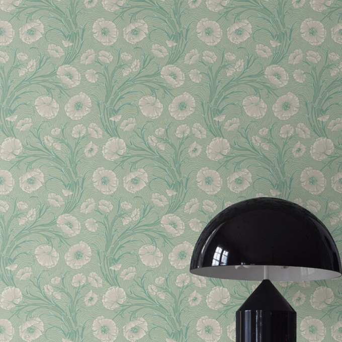 borastapeter papier peint contemporain treasured poppy flow 2271 floral bleu art nouveau