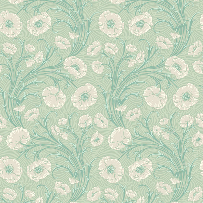 borastapeter papier peint contemporain treasured poppy flow 2271 floral bleu art nouveau
