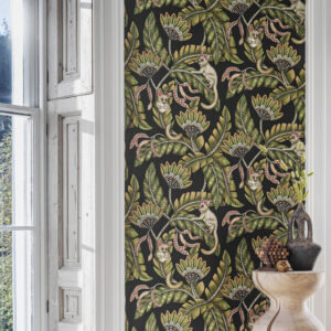 Cole and Sons papier peint traditionnel art déco vintage vegetal animal bush baby 119-7031 multicolore