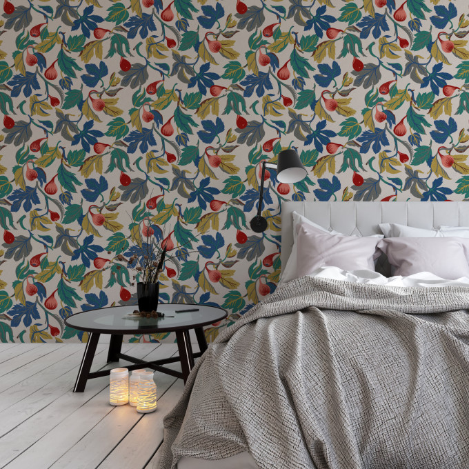 Borastapeter papier peint traditionnel art nouveau vintage végétal figs 2061 multicolore