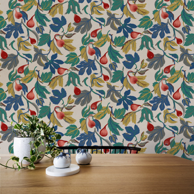 Borastapeter papier peint traditionnel art nouveau vintage végétal figs 2061 multicolore