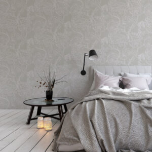 Borastapeter papier peint traditionnel art nouveau vintage végétal floral dream 2066 gris