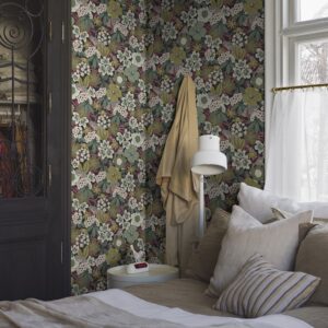 Borastapeter papier peint traditionnel art nouveau vintage végétal kvackstepp 2088 multicolore