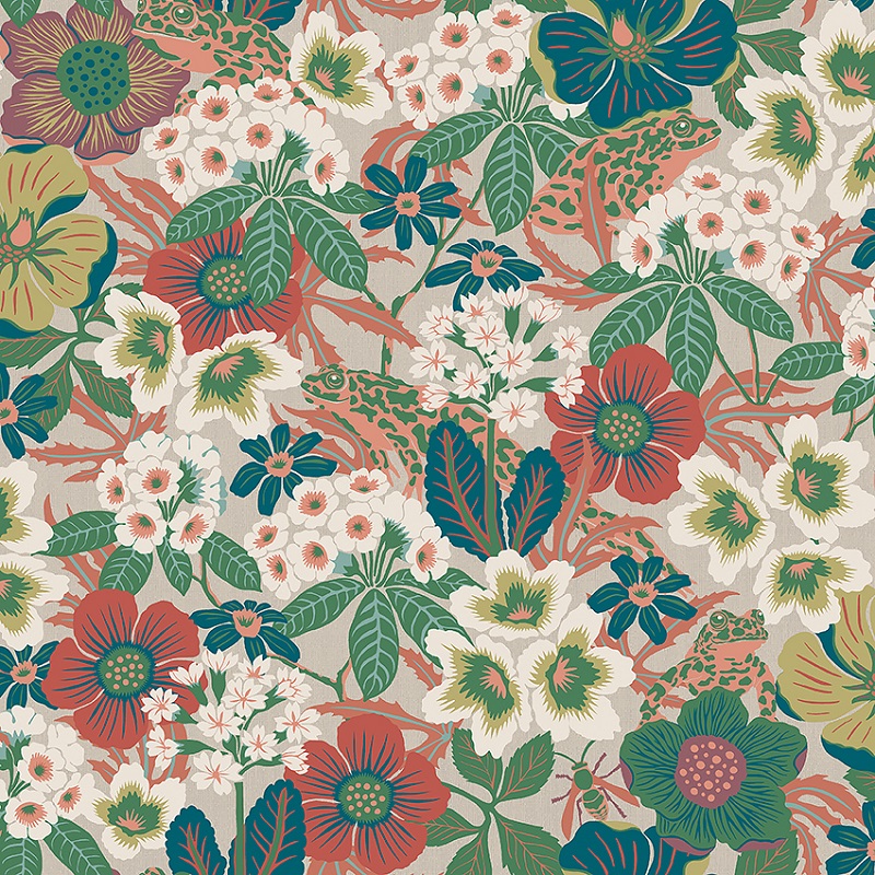 Borastapeter papier peint traditionnel art nouveau vintage végétal kvackstepp 2089 multicolore
