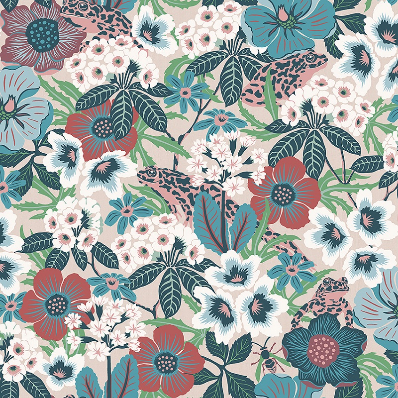 Borastapeter papier peint traditionnel art nouveau vintage végétal kvackstepp 2089 multicolore