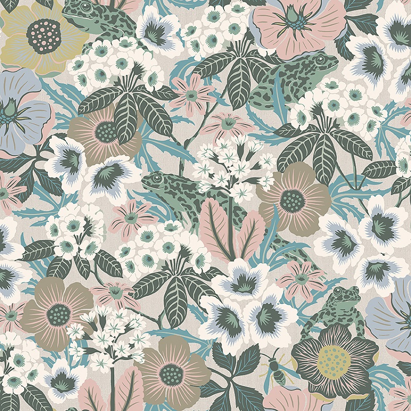 Borastapeter papier peint traditionnel art nouveau vintage végétal kvackstepp 2089 multicolore