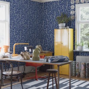 Borastapeter papier peint traditionnel art nouveau vintage végétal my secret garden 2072 bleu