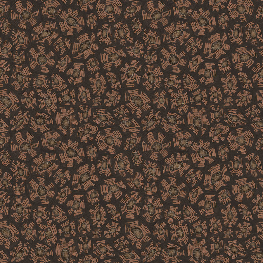 Cole and Sons papier peint traditionnel art déco vintage végétal savanna shell 119-4018 rouge