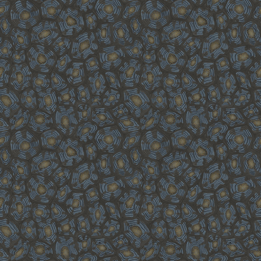 Cole and Sons papier peint traditionnel art déco vintage végétal savanna shell 119-4024 bleu