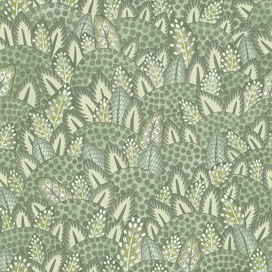 Cole and Sons papier peint traditionnel art déco vintage végétal zulu terrain 119-9041 vert