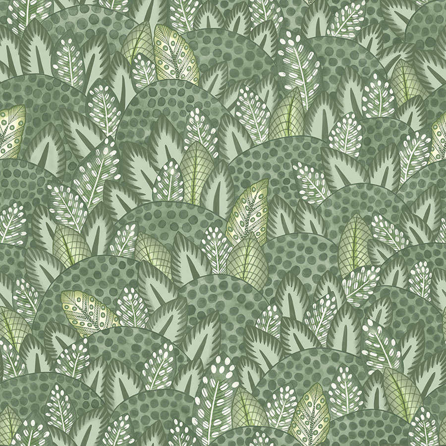 Cole and Sons papier peint traditionnel art déco vintage végétal zulu terrain 119-9042 vert