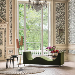 Cole and Sons papier peint contemporain Fornasetti ramo di ortensia 123-8039 blanc bleu