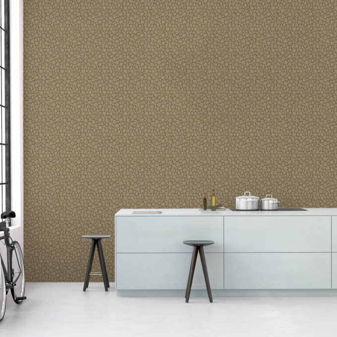Cole and Sons papier peint traditionnel art déco vintage végétal savanna shell 119-4020 marron