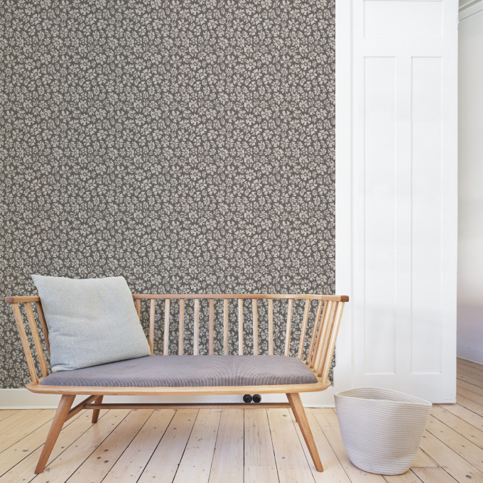 Cole and Sons papier peint traditionnel art déco vintage végétal savanna shell 119-4023 gris