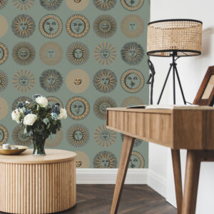 Cole and Sons papier peint contemporain Fornasetti soli 123-1003 gris doré