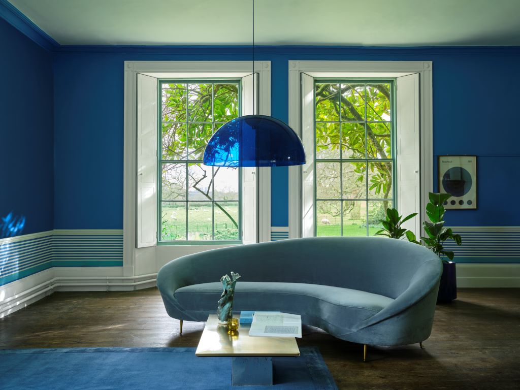 Farrow and Ball Carte Blanche Christopher John Rogers papier peint revêtement mural rayures