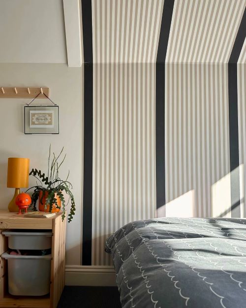 Farrow and Ball Carte Blanche Christopher John Rogers papier peint revêtement mural rayures