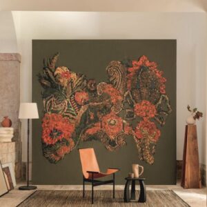 Elitis Lins brodés papier peint revêtement mural décor panoramique vinyle effet matière