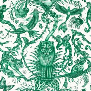 papier peint intissé jungle clarke and clarke sanderson végétal animal emma-shipley-mythica-w0213-05- bosque dreams