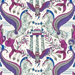 papier peint intissé jungle clarke and clarke sanderson végétal animal emma-shipley-mythica-w0215-03 odyssey mythos