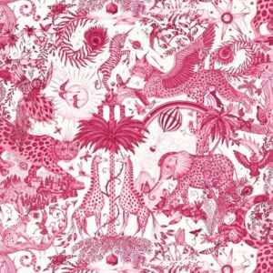 papier peint intissé jungle clarke and clarke sanderson végétal animal emma-shipley-mythica-w0216-01 paradise lost