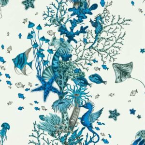 papier peint intissé jungle clarke and clarke sanderson végétal animal emma-shipley-mythica-w0218-02 seaforest