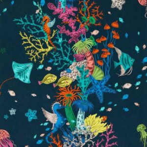 papier peint intissé jungle clarke and clarke sanderson végétal animal emma-shipley-mythica-w0218-04 seaforest