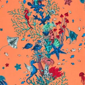 papier peint intissé jungle clarke and clarke sanderson végétal animal emma-shipley-mythica-w0218-05 seaforest
