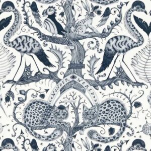 papier peint intissé jungle clarke and clarke sanderson végétal animal emma-shipley-mythica-w0219-02 wonder world