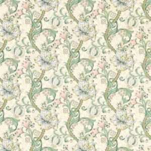 papier peint intissé motifs végétal ambiance traditionnelle william morris Clarke and Clarke w0174-01