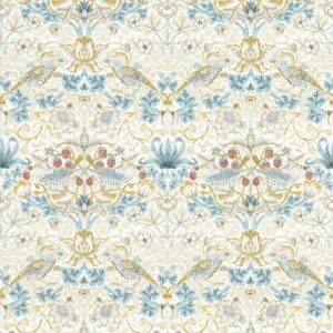 papier peint intissé motifs végétal ambiance traditionnelle william morris Clarke and Clarke w0171-03