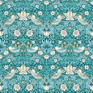 papier peint intissé motifs végétal ambiance traditionnelle william morris Clarke and Clarke w0171-06