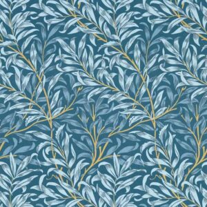 papier peint intissé motifs végétal ambiance traditionnelle william morris Clarke and Clarke w0172-01