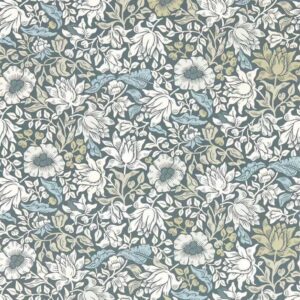 papier peint intissé motifs végétal ambiance traditionnelle william morris Clarke and Clarke w0173-01