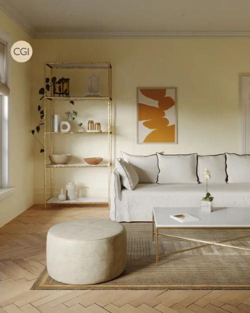 orange-coloured-white-w5 peinture Farrow & Ball - w5 Orange Coloured White