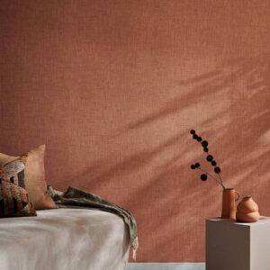 Masureel Khroma papier peint revêtement mural uni effet matière summer spi902-ori-coral